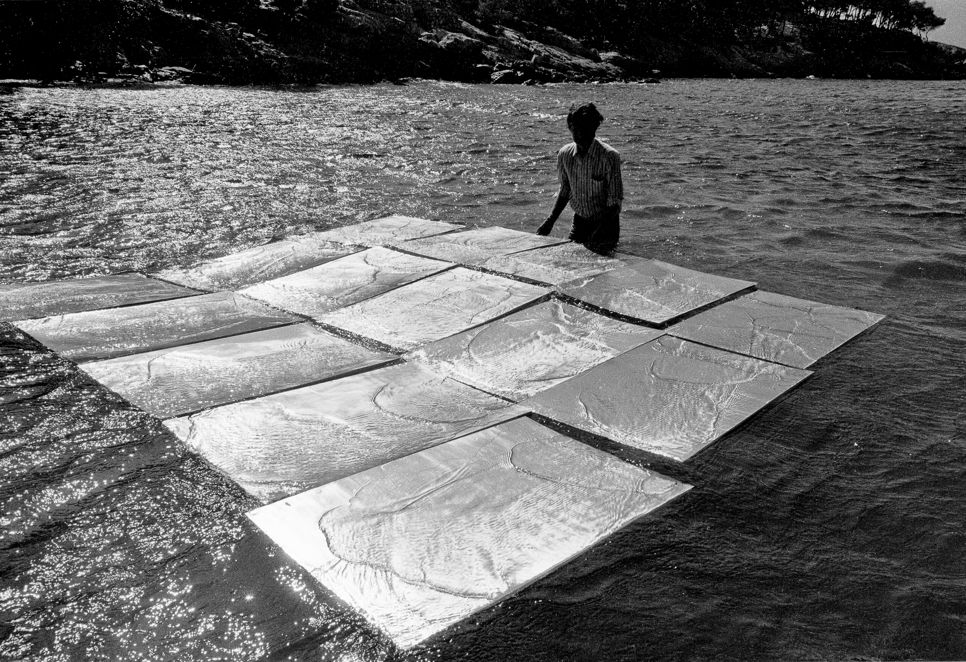 Bernard Borgeaud - Plaque aluminium, situation architecturale, 1969